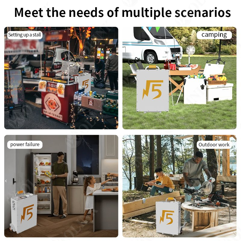 5kwh Mobile Solar Storage &amp; Charging Device, Ready to Use Anywhere