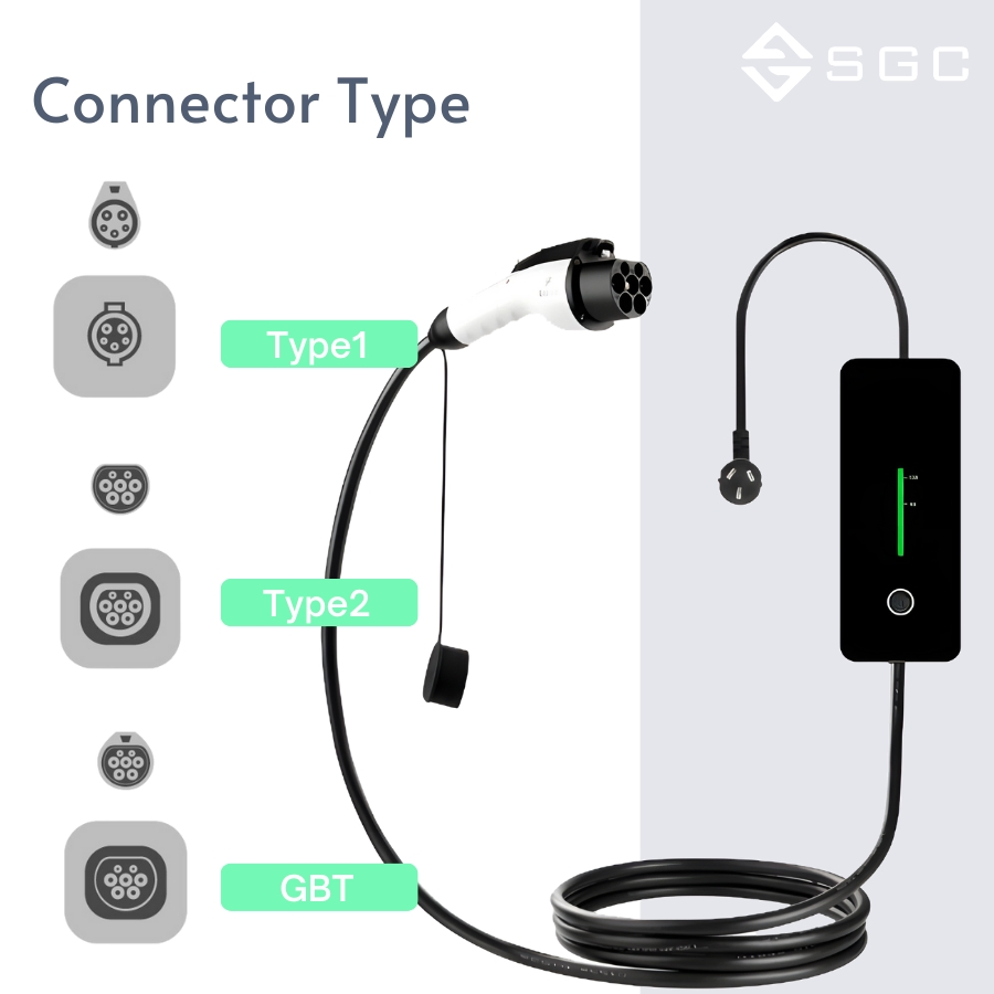 Smart Portable EV Charger Charging Station 3.5kw Level 2 240V with LCD Display and Safe Protection Features