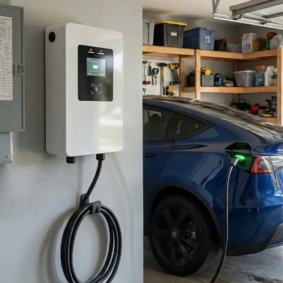 Level 2 Smart Fast DC EV Charger 4-28kw CCS1 Nacs Low-Noise Charging Station