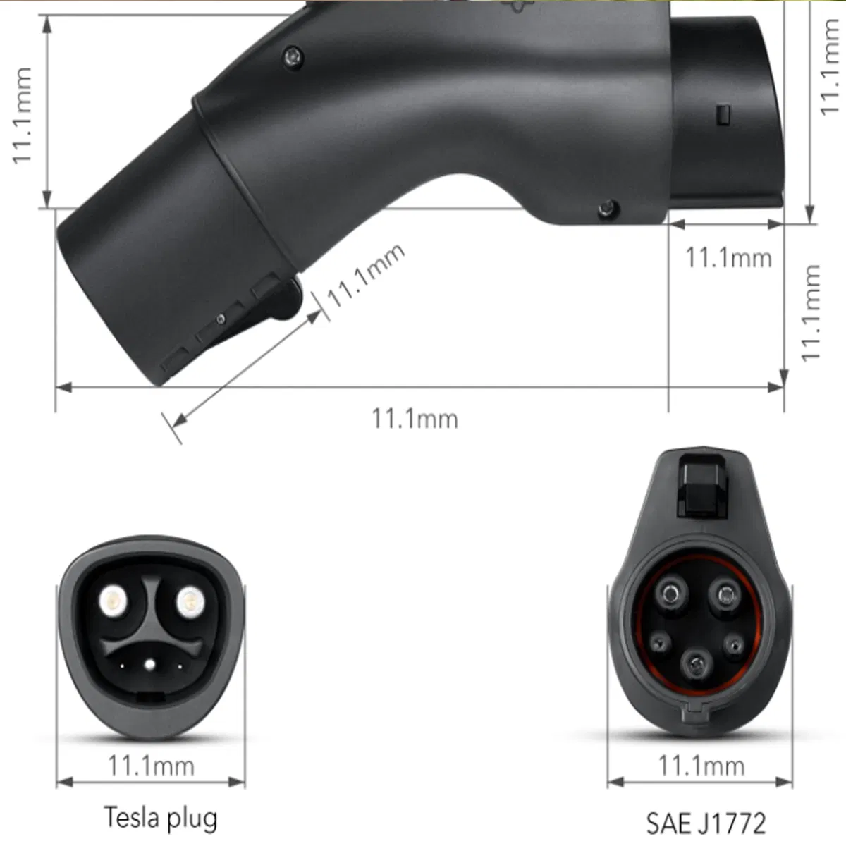 EV Charger Adapter J1772 to Tesla Charging Connector Type 2 to Type 1 GB/T to IEC 62196 Plug Adapter for Electric Car Accessories