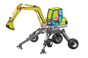 Iron Spider-Man Walking Excavator