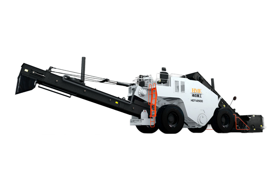 Asphalt paver feeder alternate view