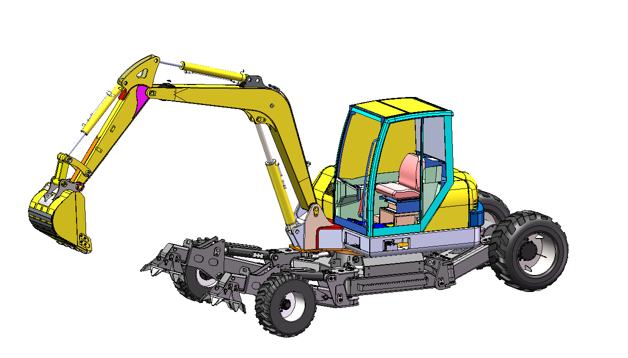 Walking Excavator alternate view