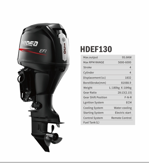 مخرج المصنع، محرك خارجي عالي الأداء هيدا 130HP إيفي، 4-Stroke, 4-Cylinder للنقل