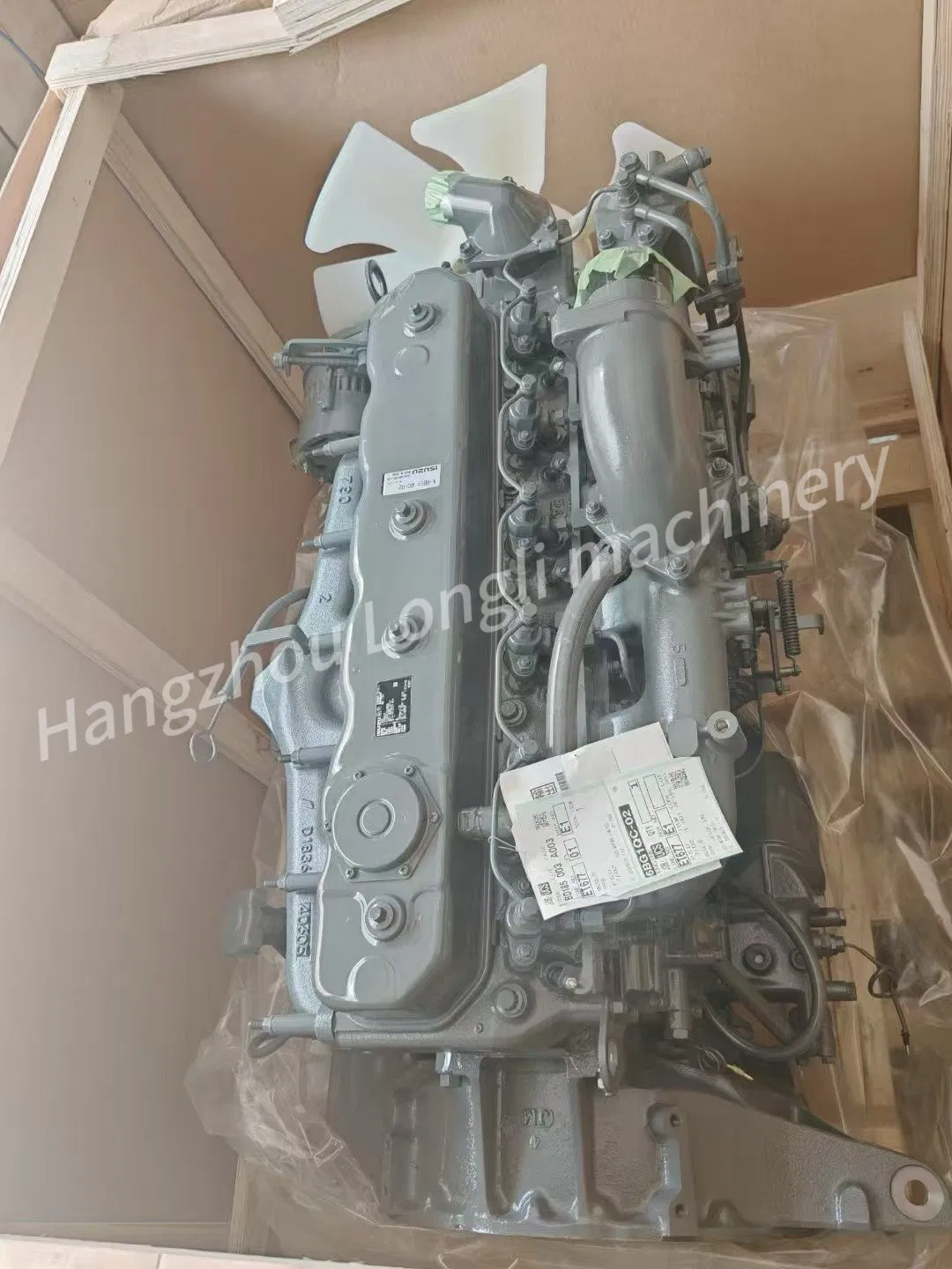 محرك جديد 6bd1 6bg1 مع علبة تروس توربو تجميع كامل لمحركات الديزل اليابانية 6cylinder ماء بارد للبيع