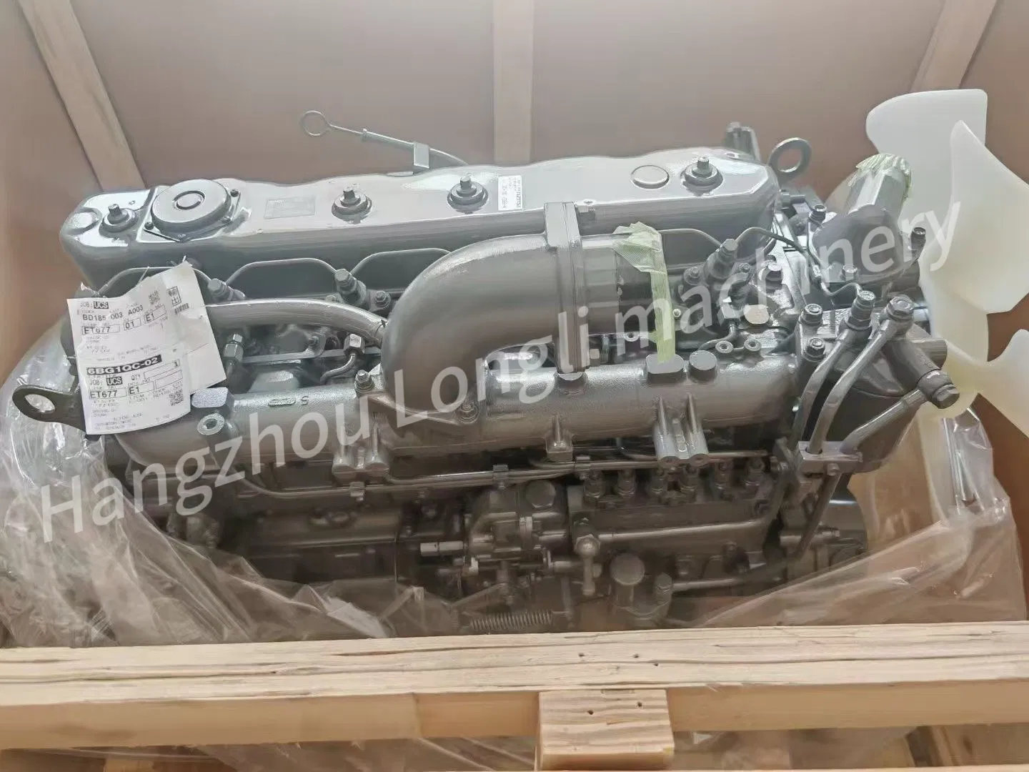 محرك جديد 6bd1 6bg1 مع علبة تروس توربو تجميع كامل لمحركات الديزل اليابانية 6cylinder ماء بارد للبيع