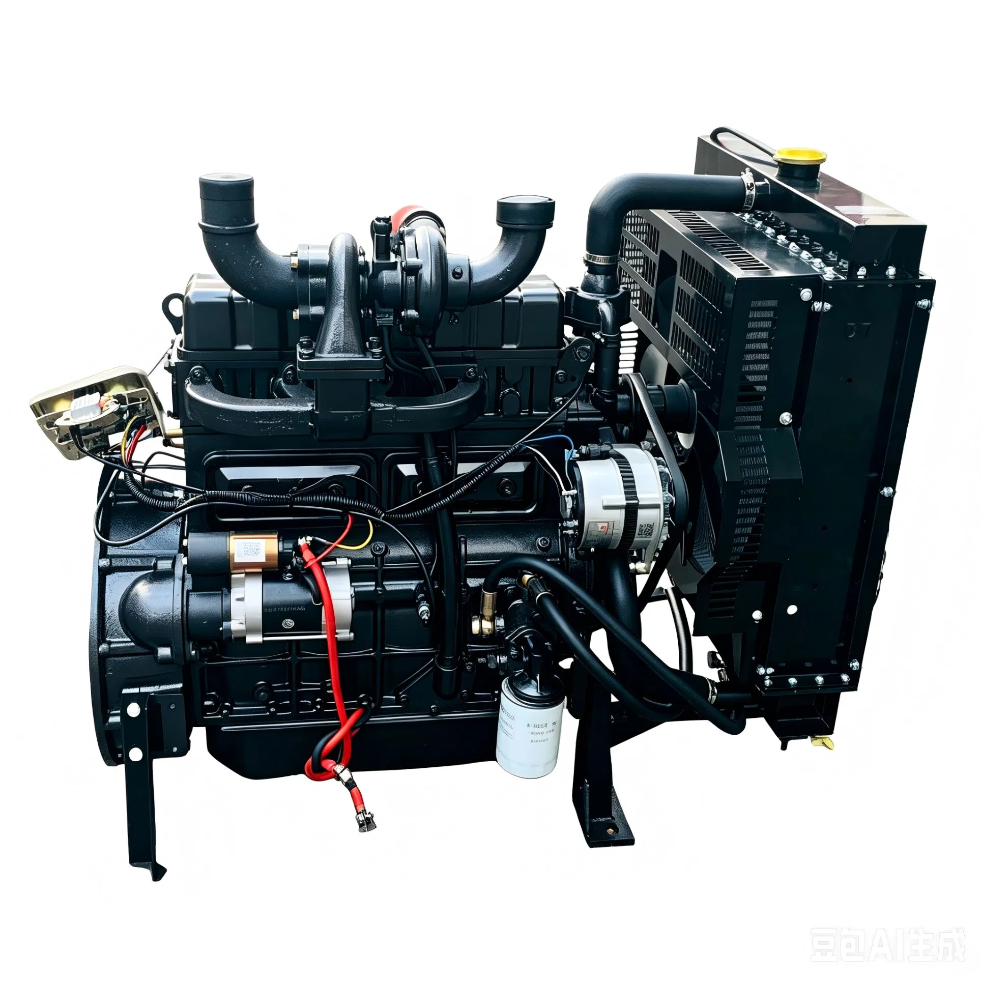 محرك ديزل مزود بشاحن توربيني لوحدة توليد الطاقة الثابتة 76kw 2000rpm
