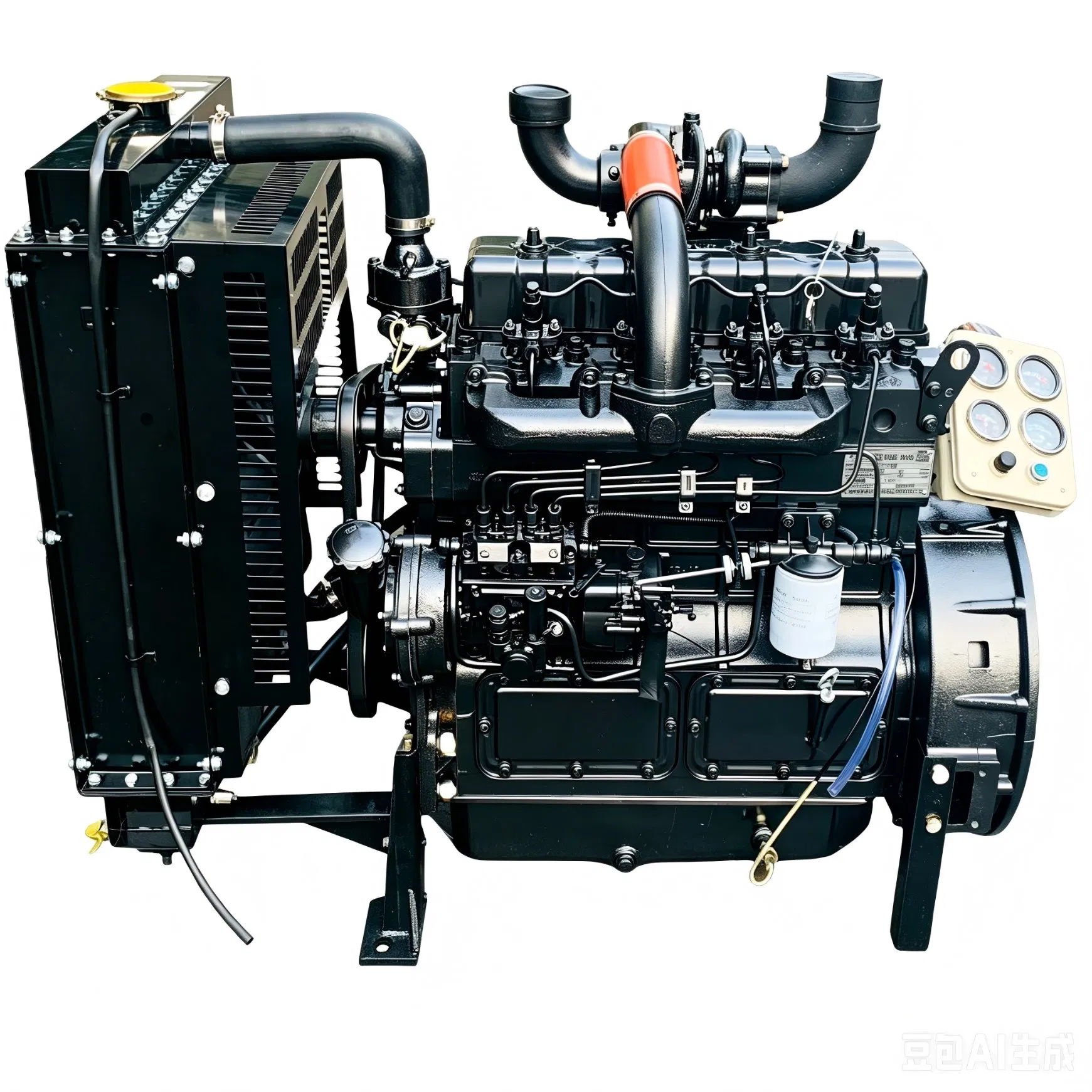 محرك ديزل مزود بشاحن توربيني لوحدة توليد الطاقة الثابتة 76kw 2000rpm