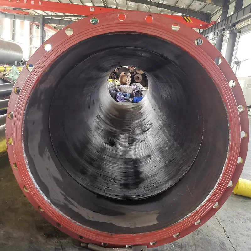 Large diameter rubber hose structure