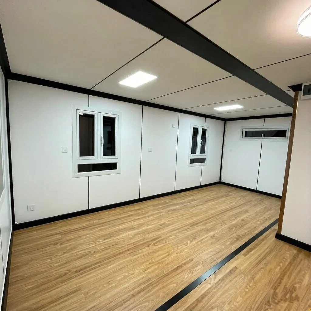 Casas Contêineres Contemporâneas Modulares de Aço Prefabricadas e Expansíveis com Painéis Sanduíche para Vila, Quarto, Edifício de Escritório