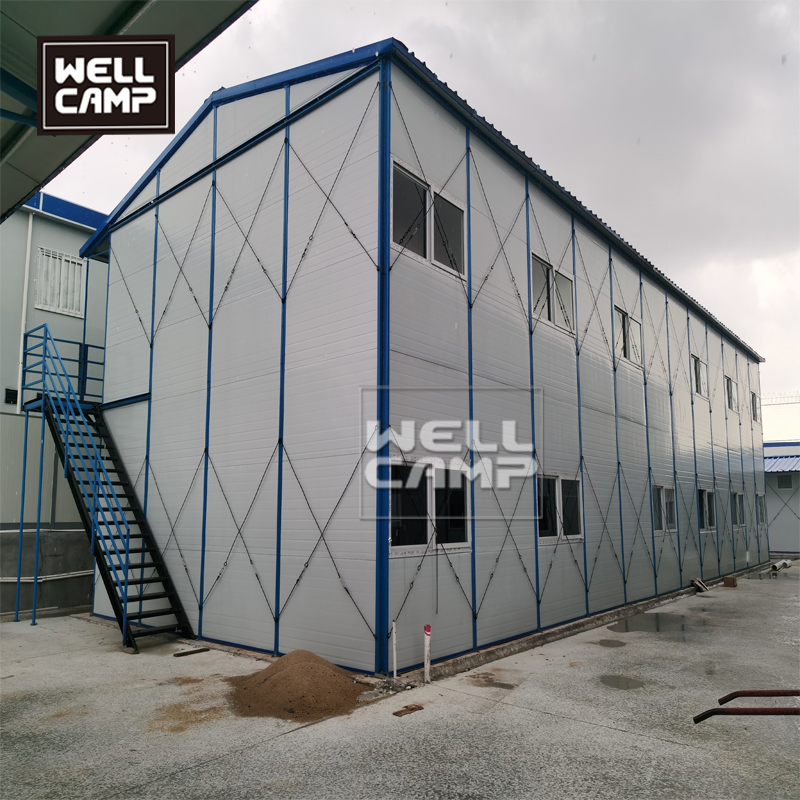 Acampamento de Trabalho em Aço Leve Wellcamp Alojamento Prefabricado para Trabalhadores Escritório de Materiais