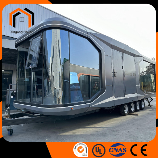 Móvel Modular Inteligente Personalizado Casa Prefabricada Móvel 2 Quartos com Varanda Casa Cápsula Removível