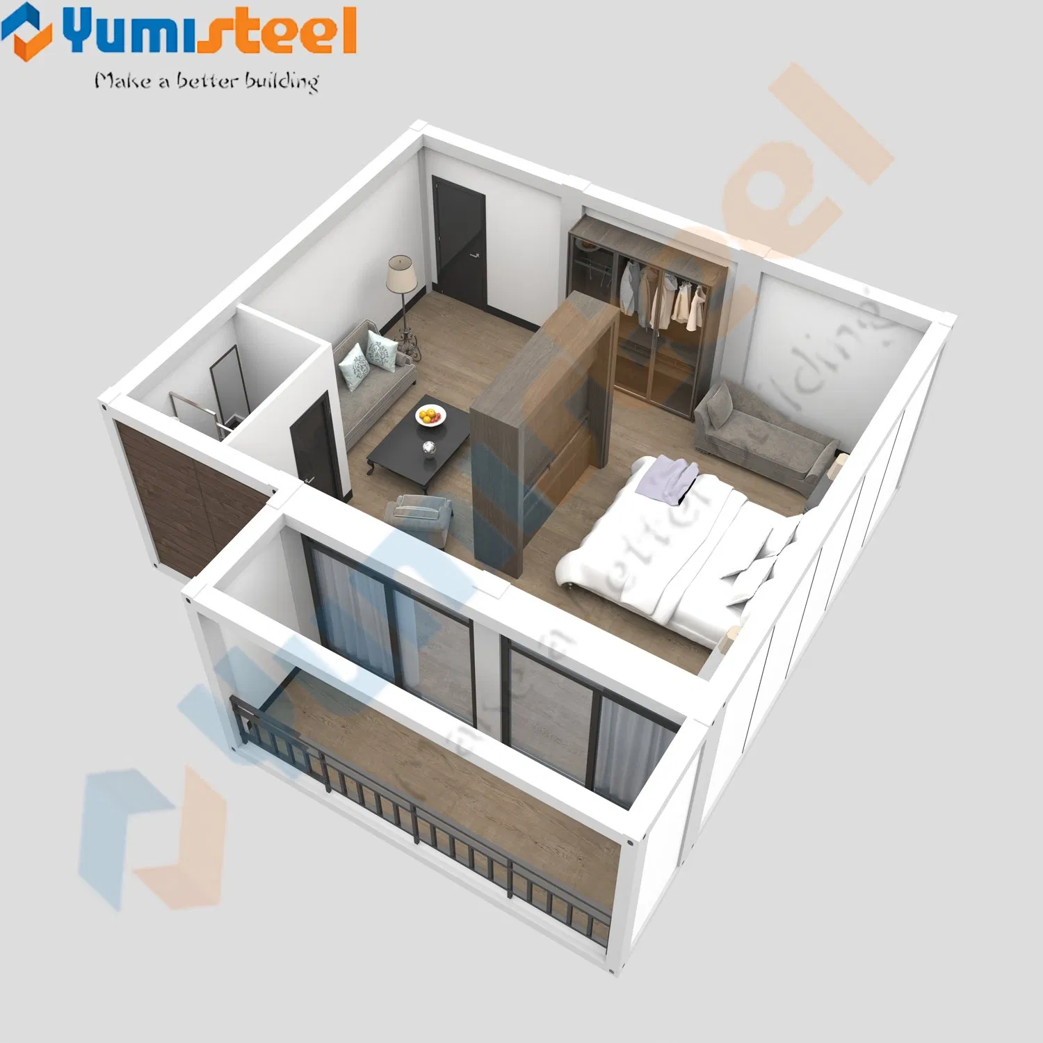 Edifício de Apartamentos em Contêiner com Design Modular de Estrutura de Aço de Luxo para Moradia