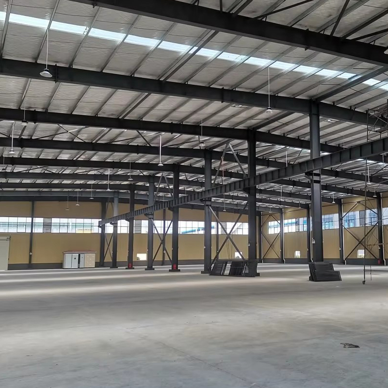 Estrutura de Oficina de Aço Prefabricado Flexível Modular Expansível com Estrutura Pesada e Espaço Industrial Adaptável