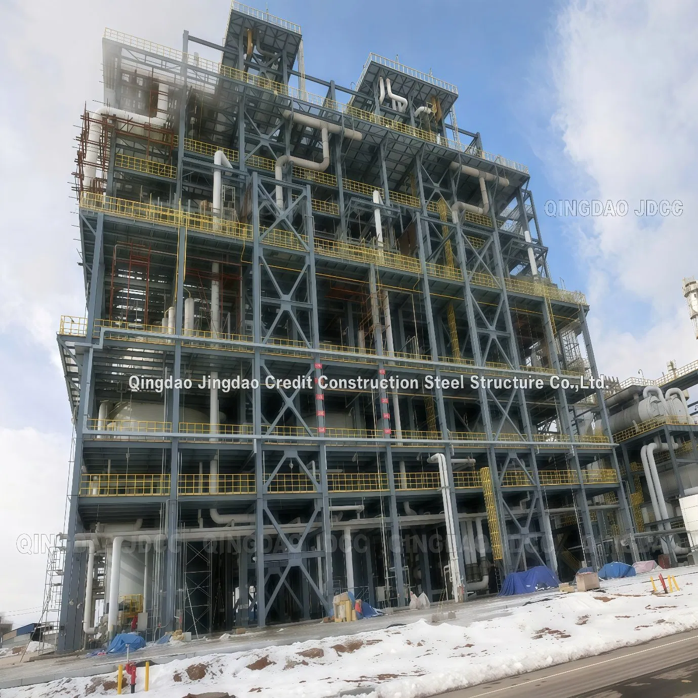 Estrutura de Aço Carbono Barato Fabricada para Oficinas Modulares Industriais, Plantas de Armazém, Empreiteiro Geral de Construção Turnkey