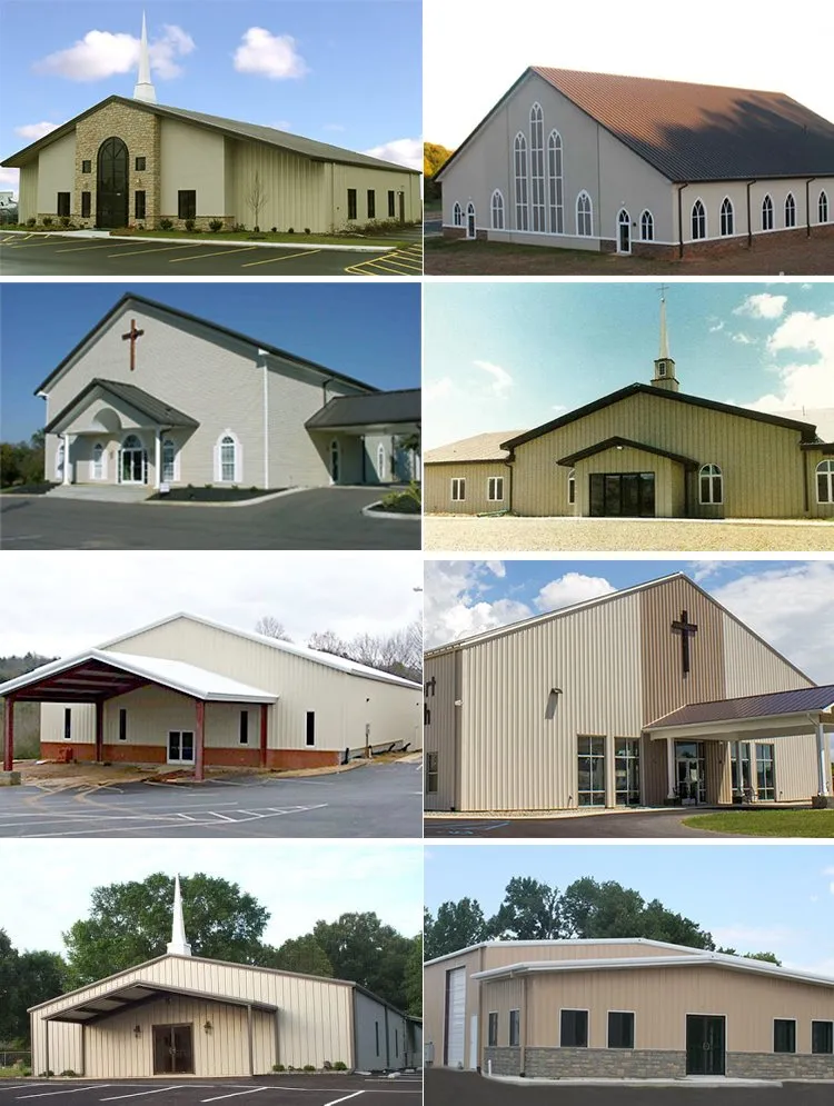 Edifício de Igreja Modular de Metal Moderno Casa Escritório Durável Preço Competitivo