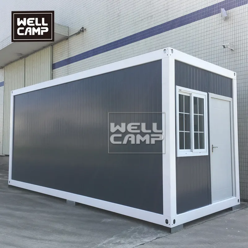 20FT Casa Container de Montagem Fácil, Acampamento Container, Casa Container de Pacote Plano, Dormitório, Alojamento para Trabalhadores de Escritório