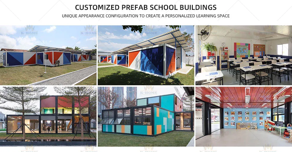 Sala de Aula / Edifícios Escolares Prefabricados de Baixo Custo Modular 20FT Acessível