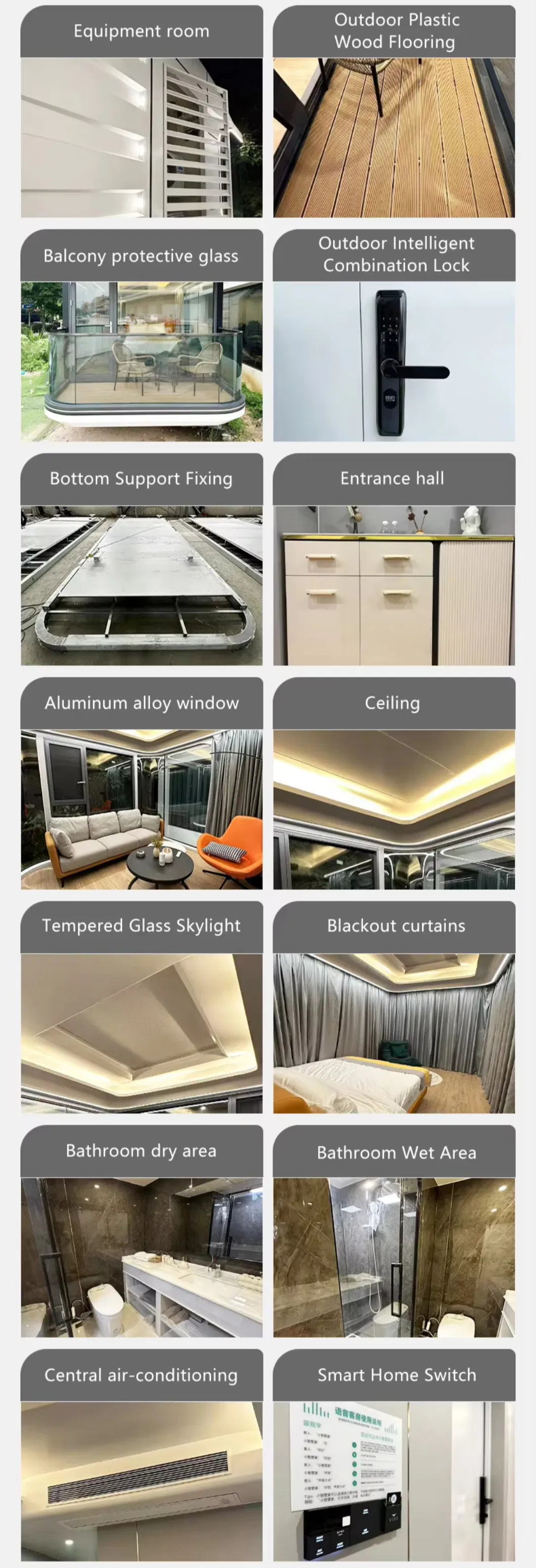 Casa Cápsula Espacial Moderna Prefabricada Portátil Modular Luxuosa e Impermeável à Venda para Pequena Moradia