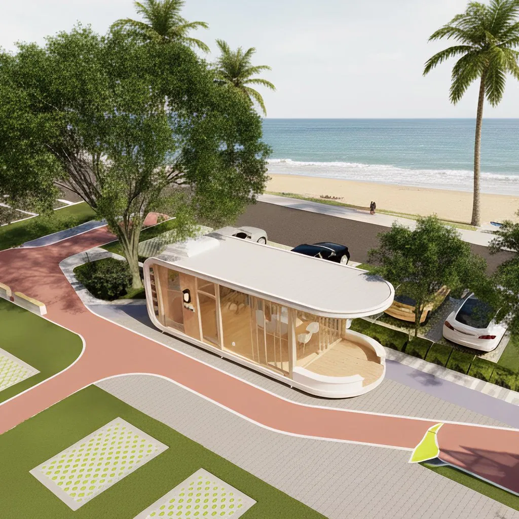 Cidade Apoio Instalação Modular Prefabricada Conversível Centro Comunitário Espaço de Exposição Casa