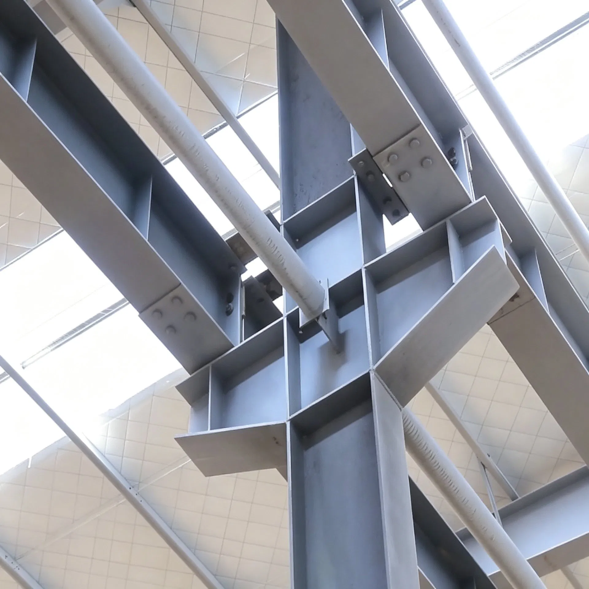 Estrutura de Aço Prefabricada Galvanizada Modular de Construção Rápida para Edifício Industrial e Armazém