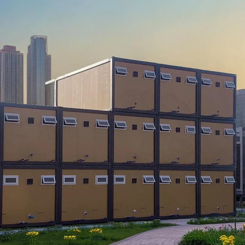 Cabana modular pré-fabricada em kit para acomodação temporária de trabalhadores em site de engenharia