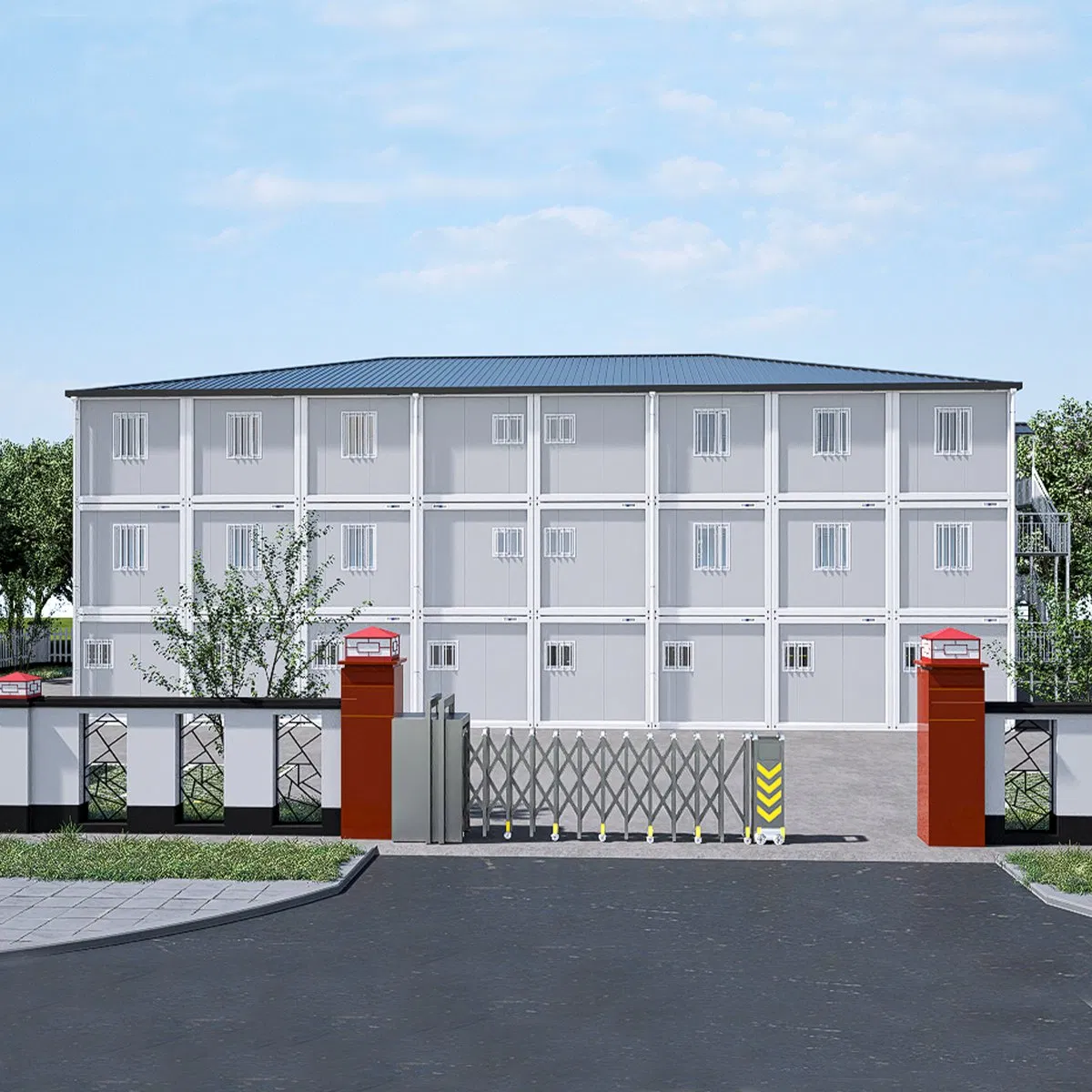 Complexo Modular de Dois Andares em Contêiner para Vida Comunitária Casa em Contêiner