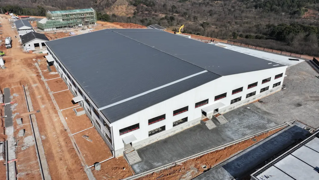 Construção de Estrutura Metálica Modular Leve Prefabricada com Paredes de Tijolo Envolvendo Armazém Prefabricado