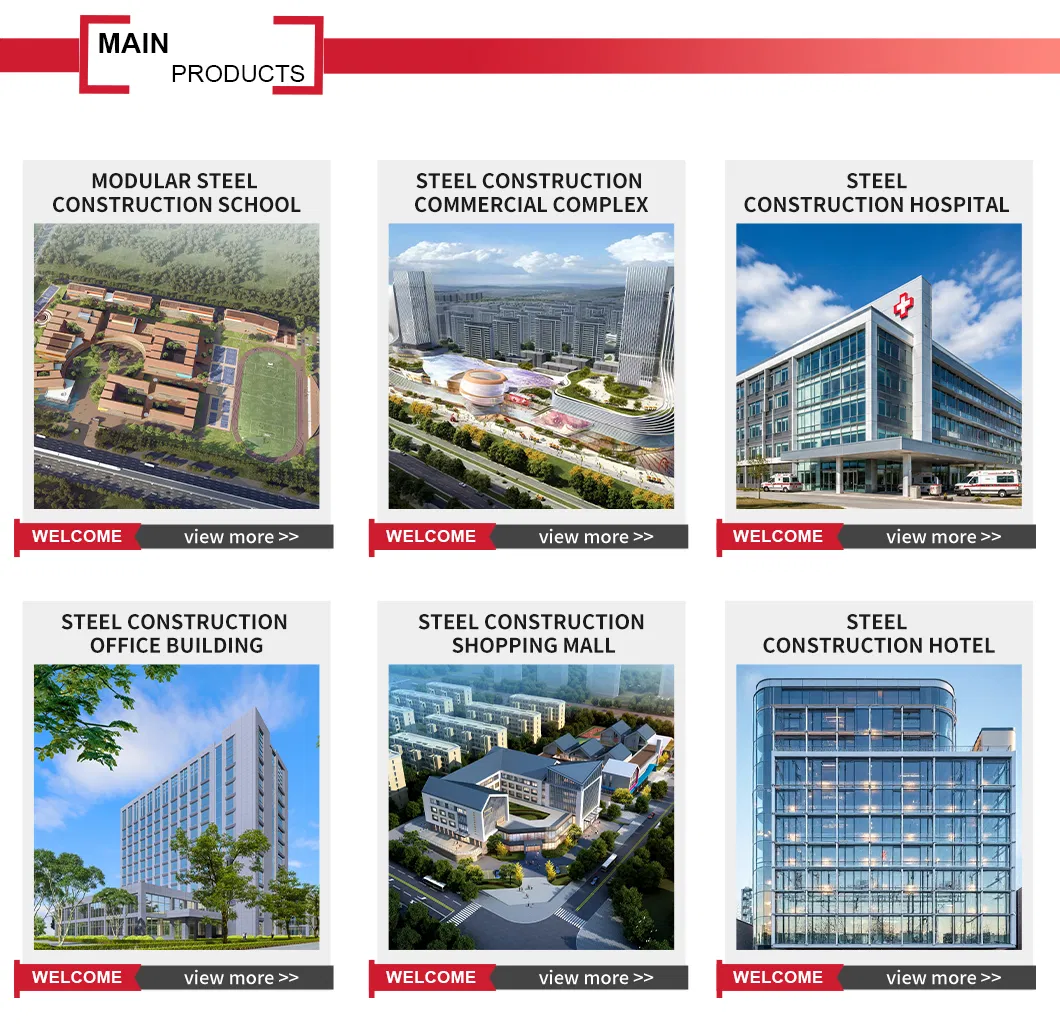 Construção Modular de Aço Econômico Moderno Estrutura Prefabricada Escola