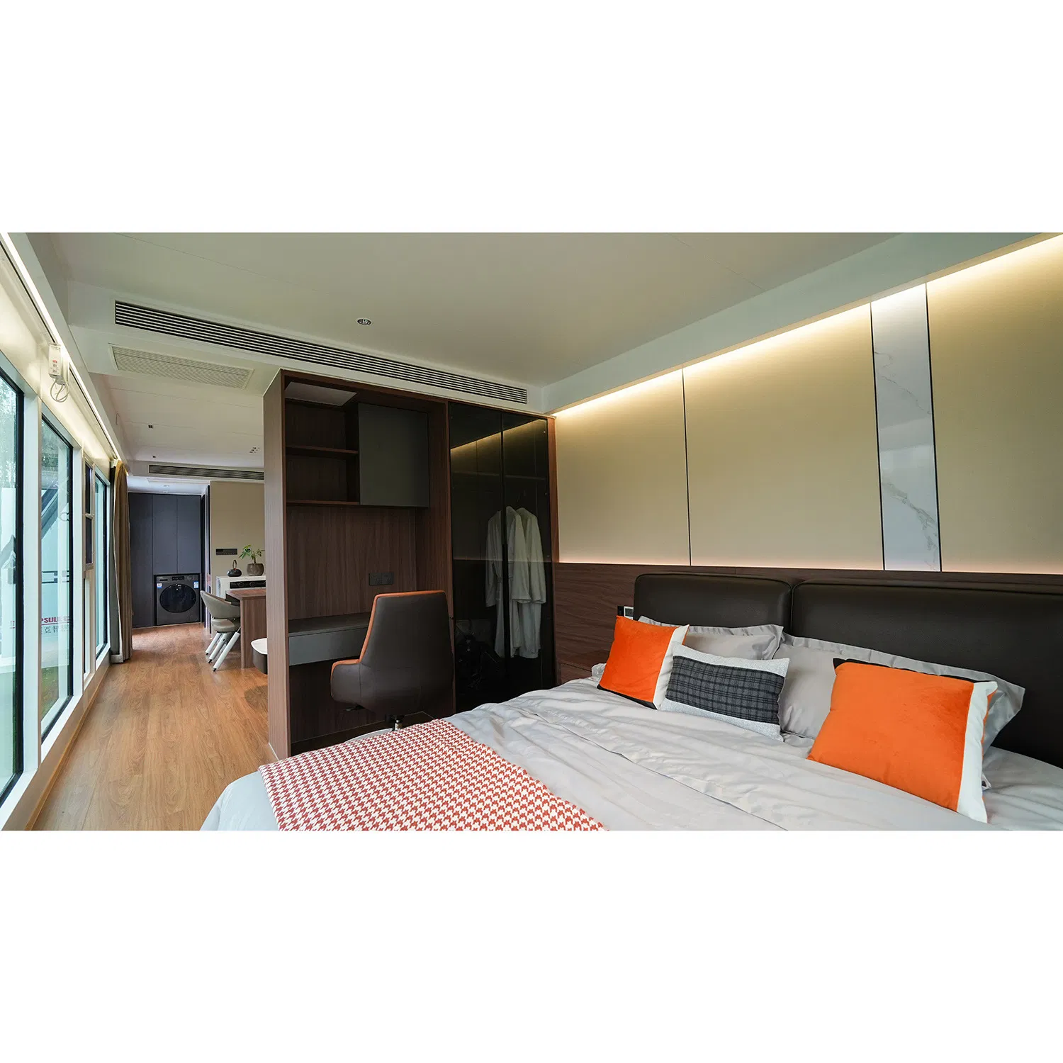 Casa Capsule de Luxo Inteligente, Casa Modular Prefabricada Pequena com Banheiro, Cozinha e Quarto