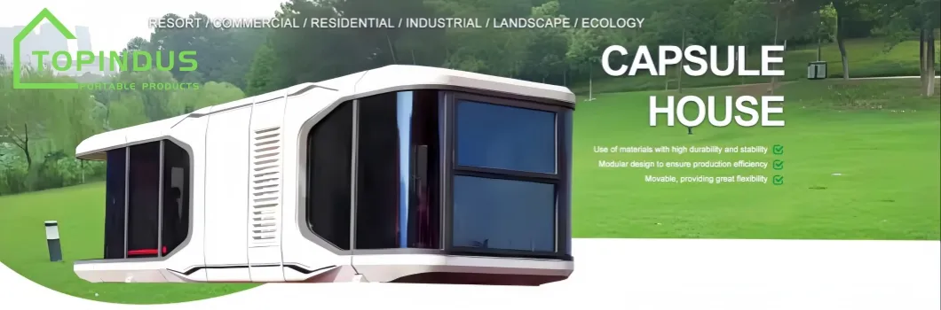 Casa Cápsula Espacial Moderna Prefabricada Portátil Modular Luxuosa e Impermeável à Venda para Pequena Moradia
