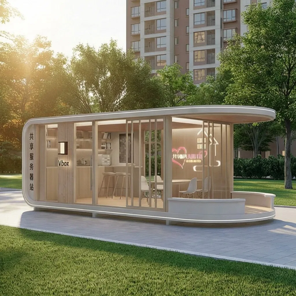 Cidade Apoio Instalação Modular Prefabricada Conversível Centro Comunitário Espaço de Exposição Casa