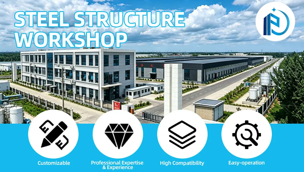 Construção Modular de Aço para Armazém, Oficina e Fábrica de Ereção Rápida para Projetos Industriais Temporários