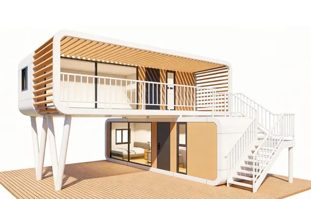 Novo Design Inteligente Casa Móvel Prefabricada Modular Cápsula da Apple
