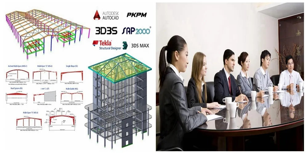 Equipe de design e fábrica