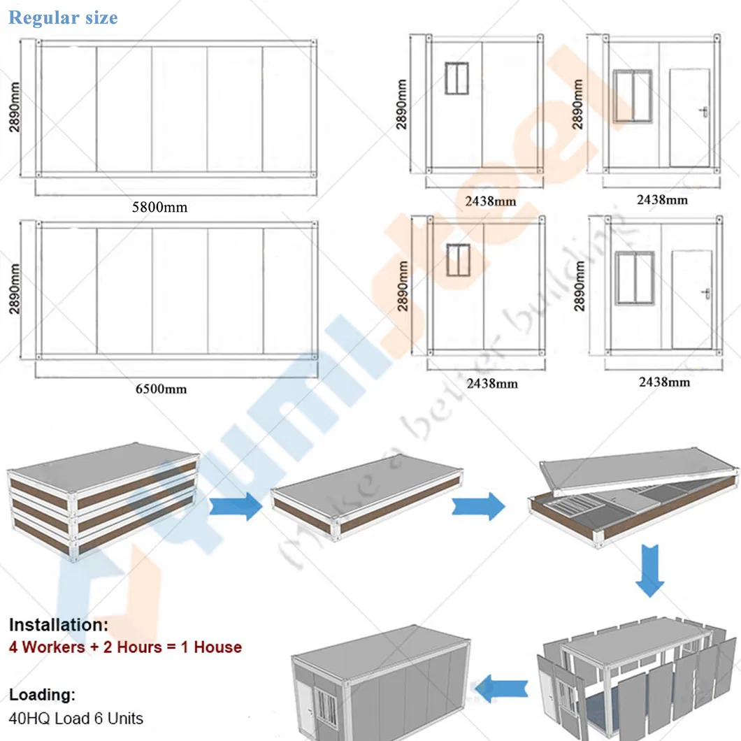Edifício de Apartamentos em Contêiner com Design Modular de Estrutura de Aço de Luxo para Moradia