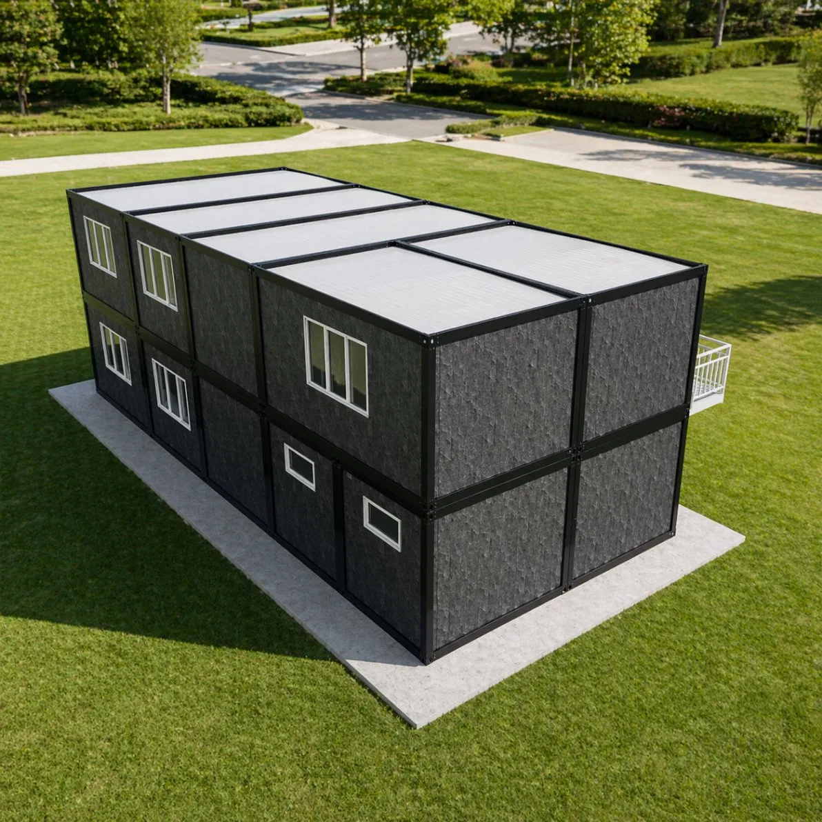 Edifício Modular de Dormitório de Dois Andares Alojamento Prefabricado para Trabalhadores com Escada Externa