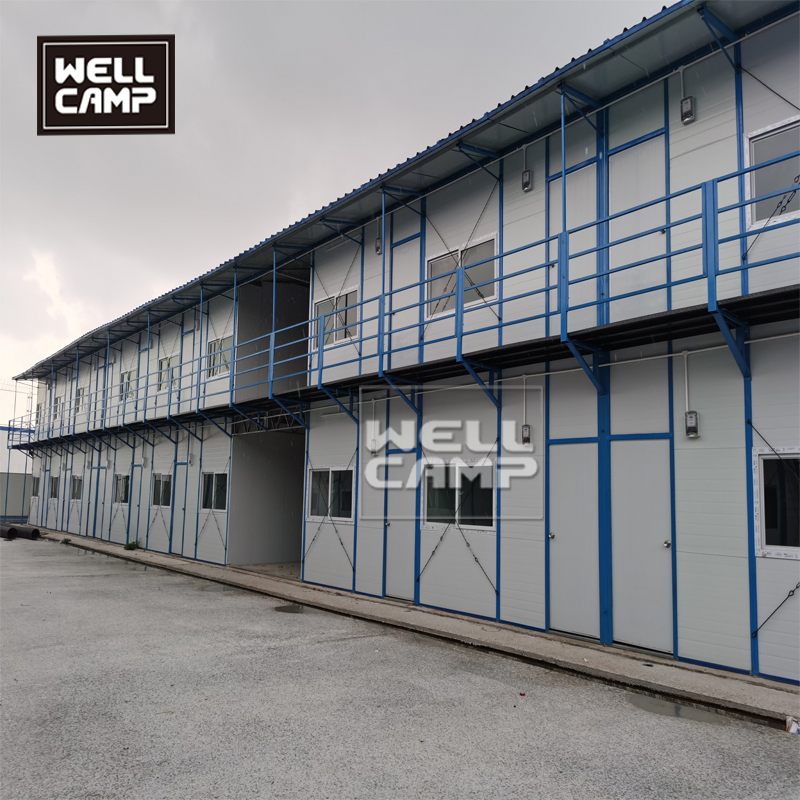 Acampamento de Trabalho em Aço Leve Wellcamp Alojamento Prefabricado para Trabalhadores Escritório de Materiais