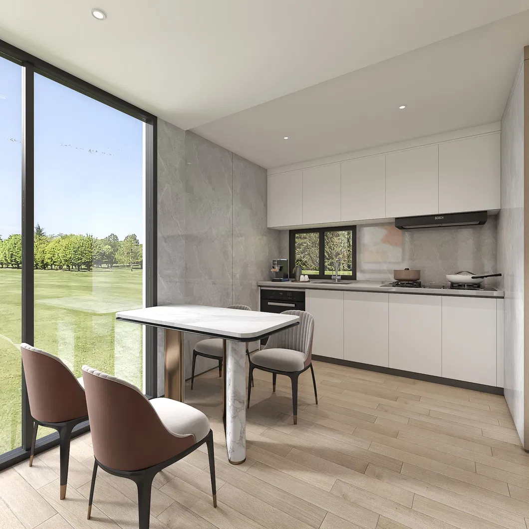 Cozinha da casa modular inteligente
