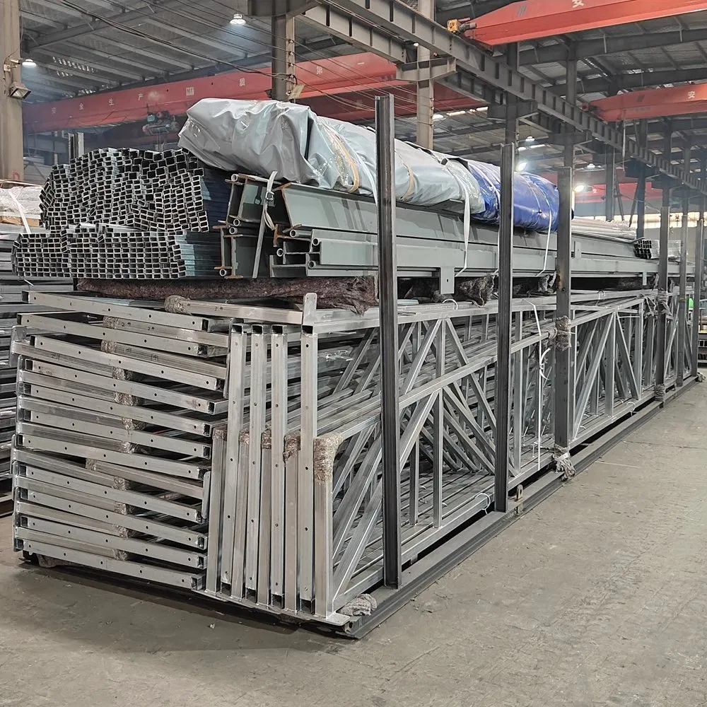 Material de Estrutura de Aço Leve Modular Prefabricado Moderno e Portátil para Construção de Casa, Garagem, Armazém Industrial, Galpão, Casa Prefabricada