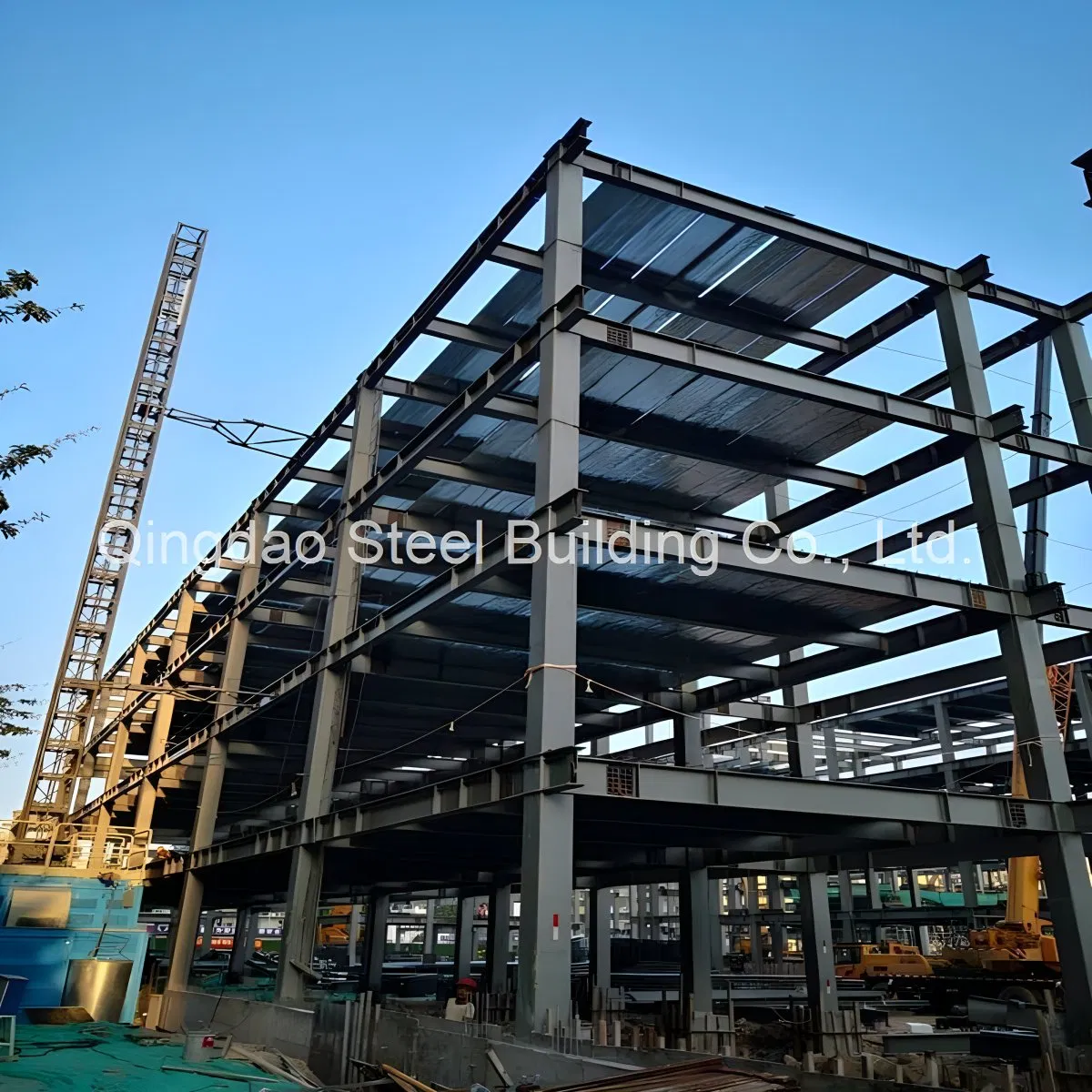 Estrutura de Aço Modular para Armazém Industrial, Oficina Prefabricada, Edifício de Apartamentos