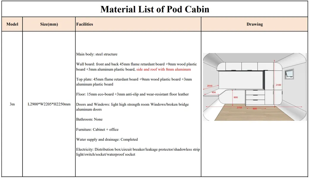 Casa Modular Prefabricada Inteligente 3m Casa de Maçã Personalizada Casa Cápsula de Espaço Luxuosa