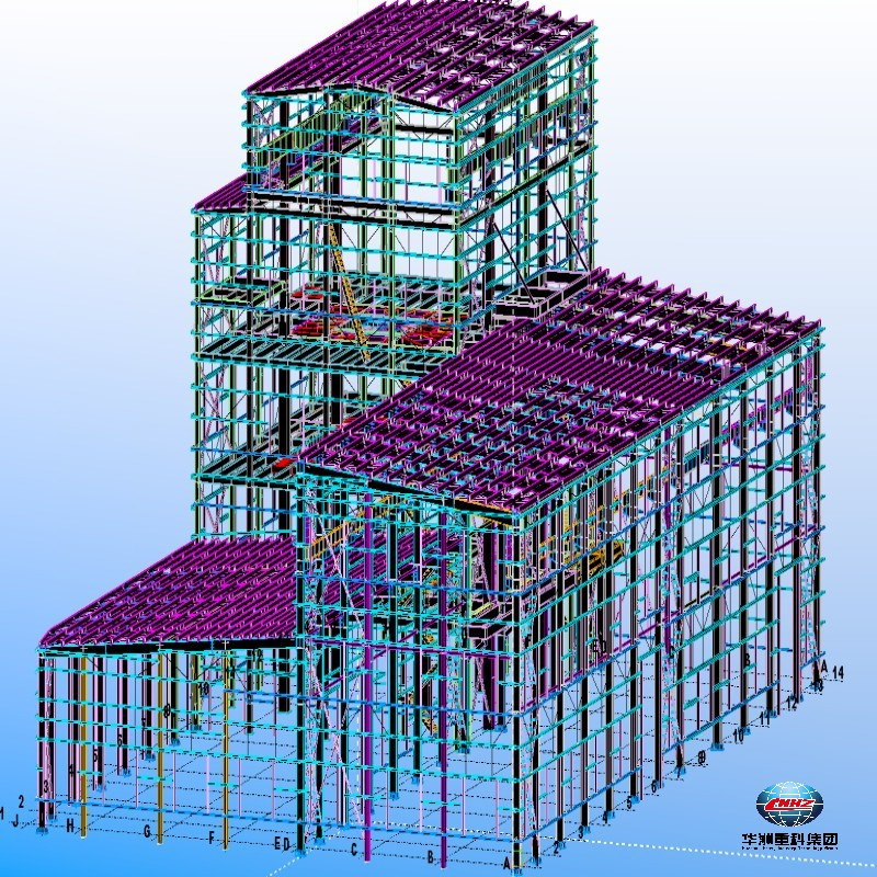 Estrutura Rígida de Aço Modular Pré-fabricada para Edifício Comercial de Andar Único