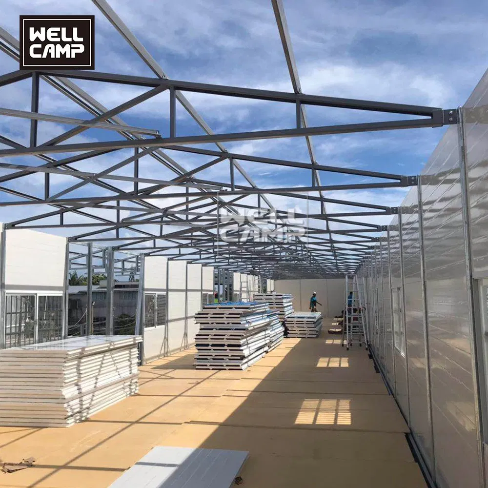 Escritórios Temporários de Alto Desempenho Painel Sandwich Escritório de Obra Edifício Modular Casa para Trabalhadores