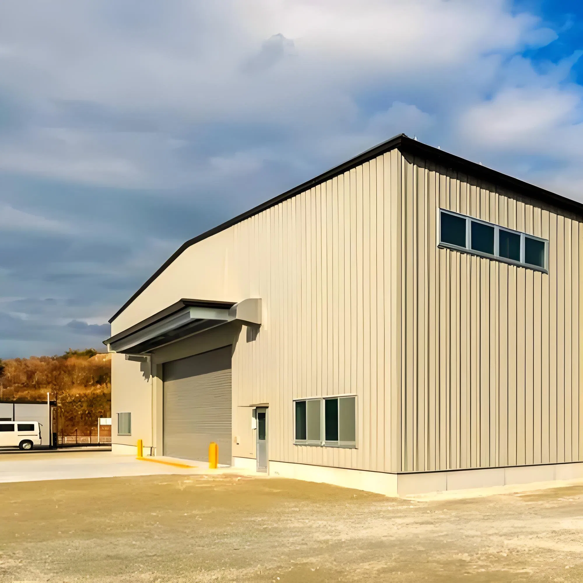 Isolamento de Lã de Rocha de Poliuretano Personalizado, Estrutura de Aço Durável e Anticorrosiva para Armazém Industrial, Edifício Modular Pré-fabricado