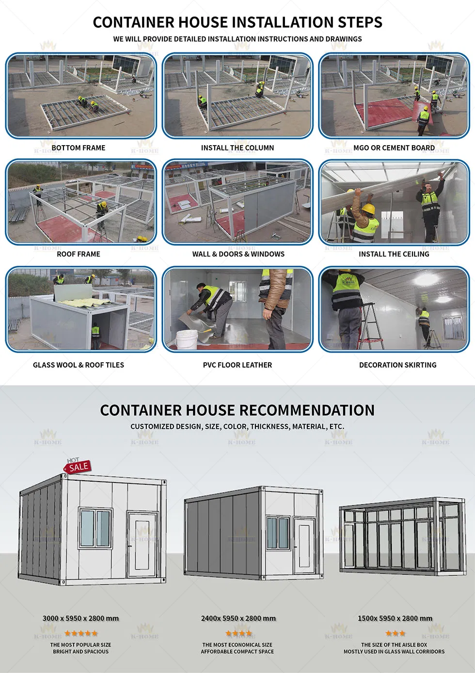 Trabalhadores de Acampamento Estudantil Módulos Móveis Portáteis Temporários Container de Alojamento à Venda