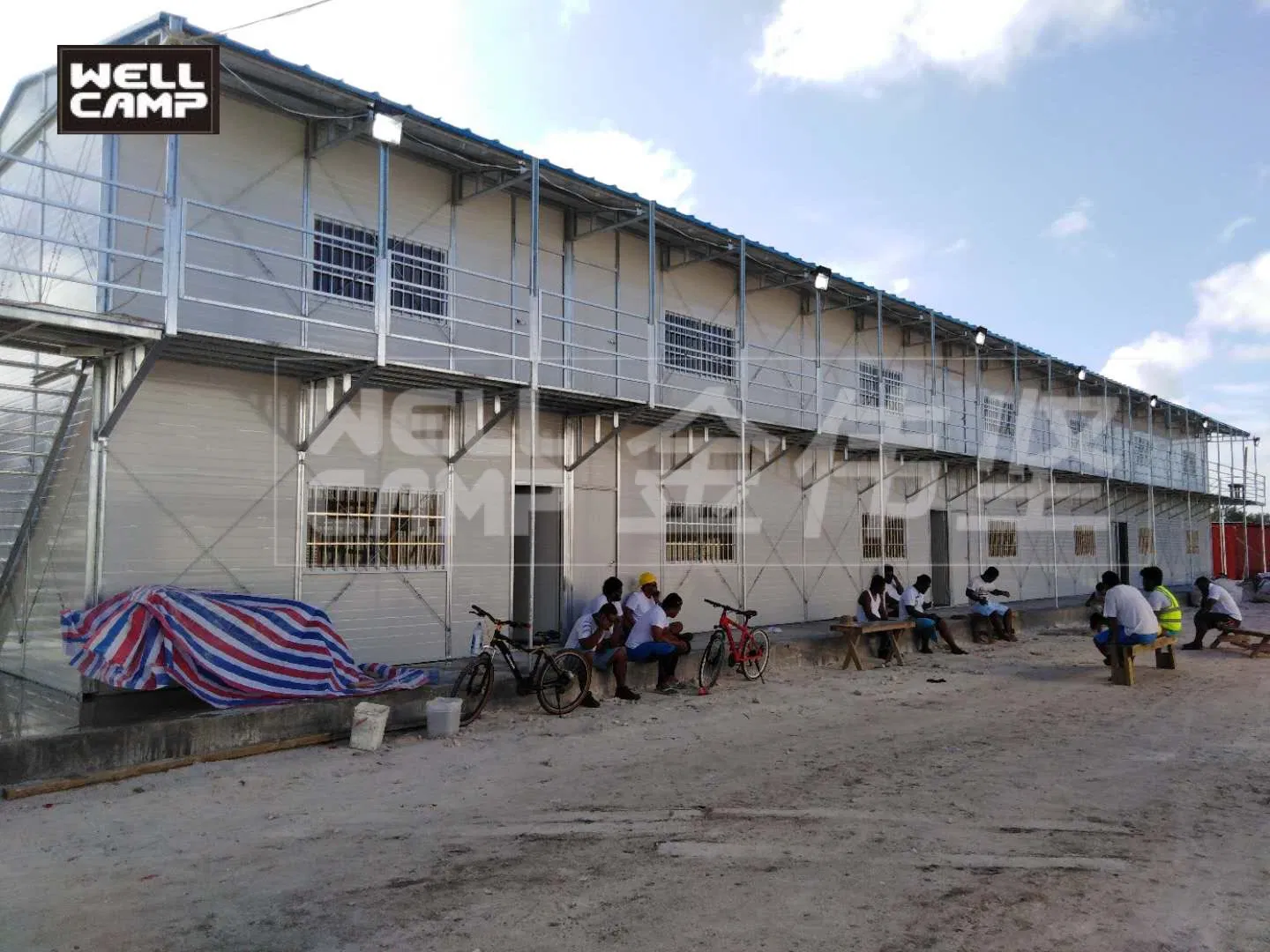 Casa Prefabricada Acampamento de Trabalho Temporário Escritório Fácil de Instalar Casa K Escritório de Obra Alojamento para Trabalhadores
