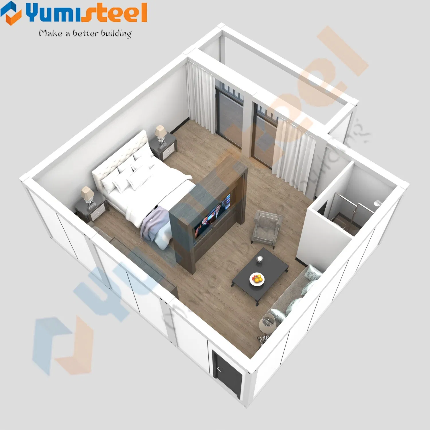 Edifício de Apartamentos em Contêiner com Design Modular de Estrutura de Aço de Luxo para Moradia