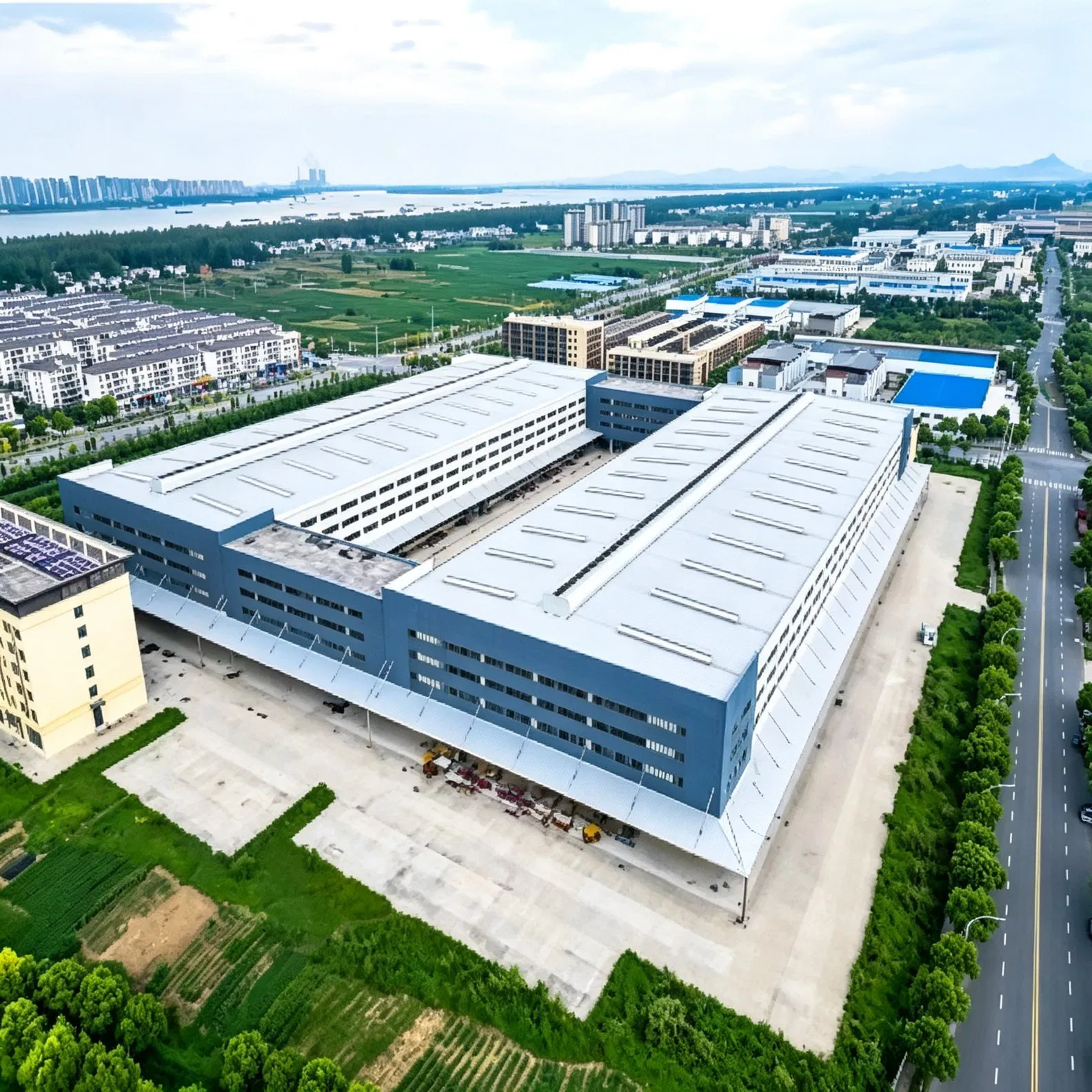 Estrutura de Aço Prefabricada Galvanizada Modular de Construção Rápida para Edifício Industrial e Armazém