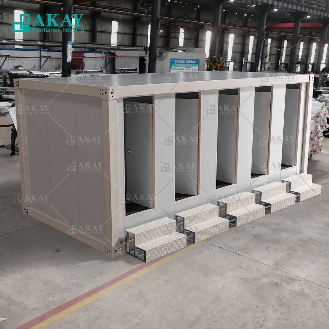 Akay Prefab Dobrável Pequeno Portátil Móvel Modular Luxuoso Aço Madeira Armazenamento Contêiner de Envio Vila Edifício Pré-fabricado